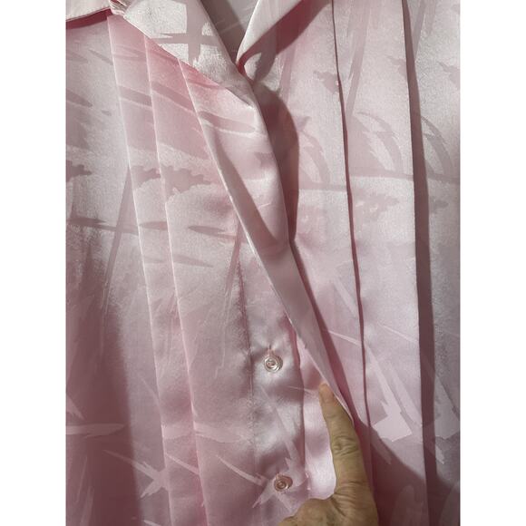 80’s Adamo Made in USA Blouse Pink 13/14 - Picture 3 of 6
